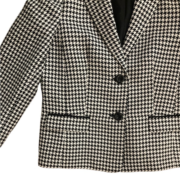 Kasper Vintage Houndstooth Blazer- Black and White-Deadstock-NWT! - Picture 4 of 7
